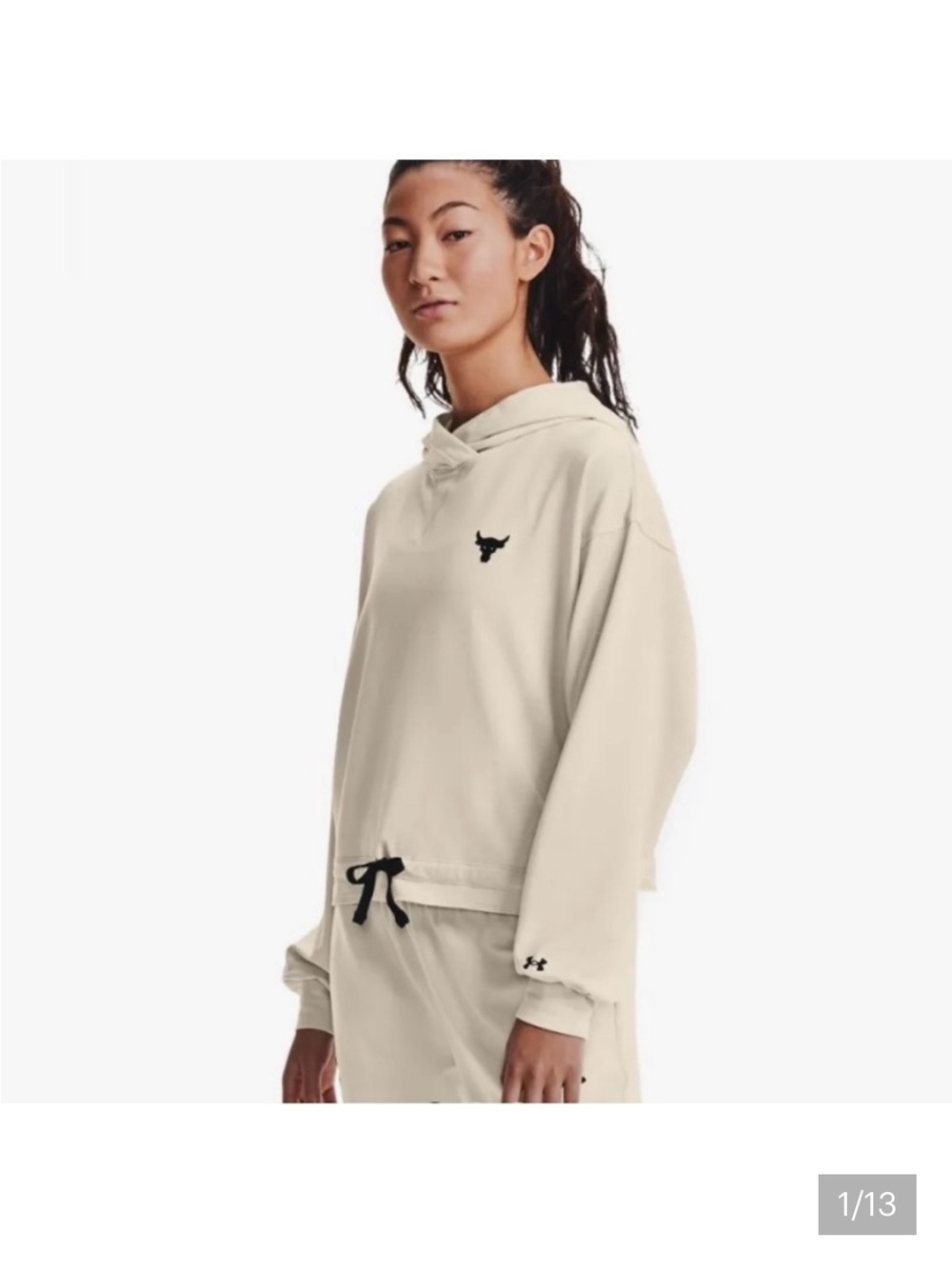 Under Armor Project Rock Cropped Hoodie sz S